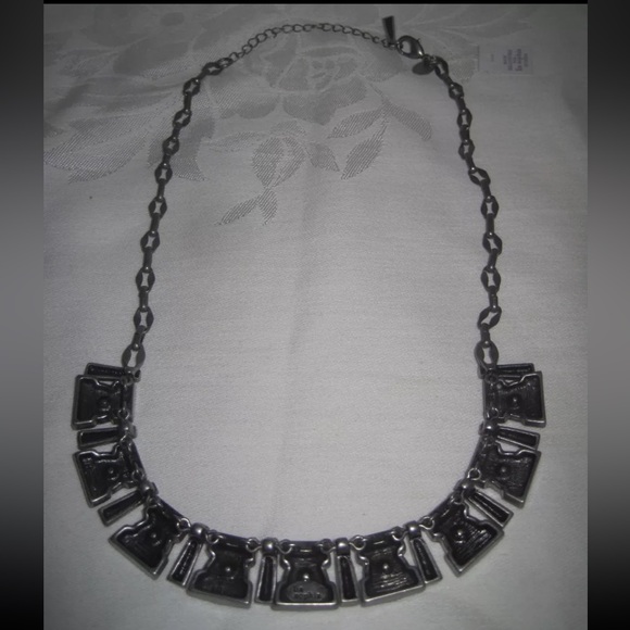 NEW w/ Tags Lia Sophia MATRIX Necklace Bib Choker Antique Retired - Picture 2 of 6